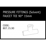 Marley Solvent Faucet Tee 90° 15mm - 807.15.90